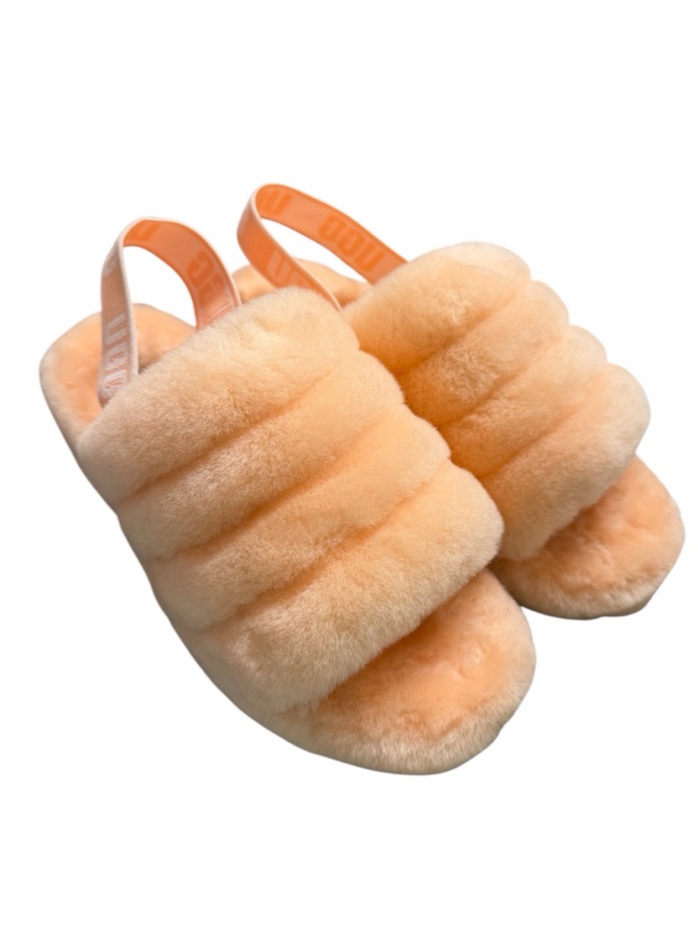 UGG Fluff Yeah Slide Slipper - Peach Pink - Genuine Sheepskin